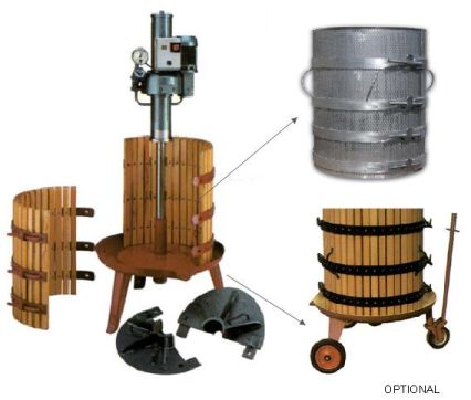 Motorized Grape Press with Hydraulic System - BCM - 3